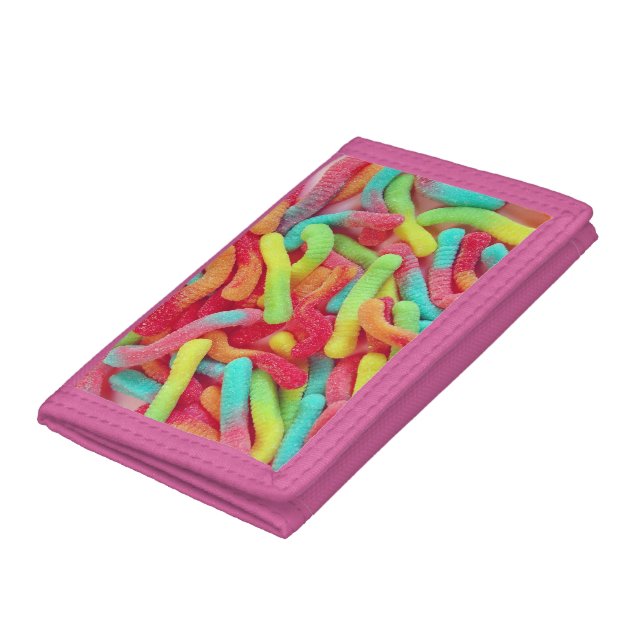 Colorful gummy worm candy wallet (Bottom)