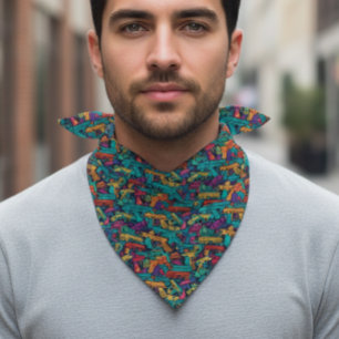 Colorful Gun Shooting Design Bandana
