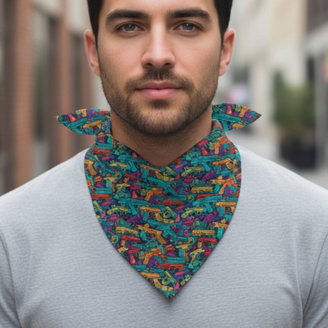 Colorful Gun Shooting Design Bandana (Creator Uploaded)