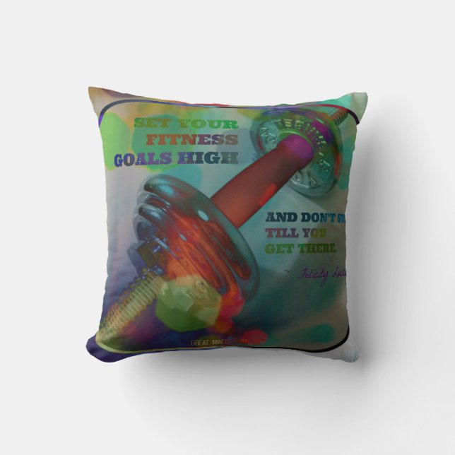 Colorful Gym Pillow with Weights 001 (Front)