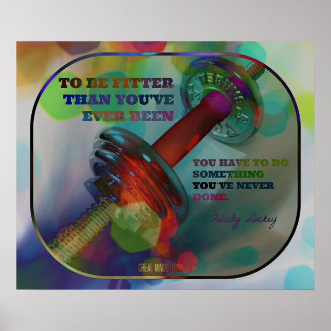 Colorful Gym Poster with Weights 005 (Front)