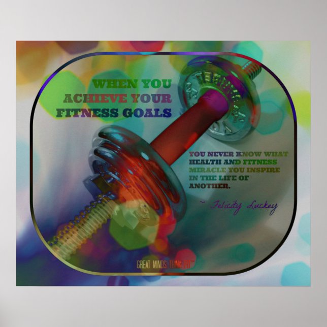 Colorful Gym Poster with Weights 006 (Front)