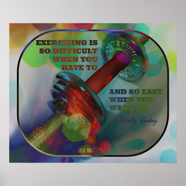 Colorful Gym Poster with Weights 011 (Front)