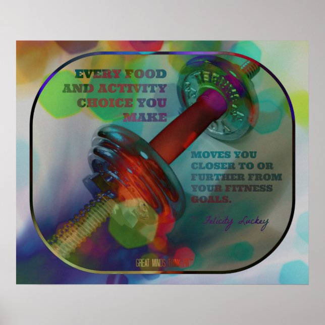 Colorful Gym Poster with Weights 016 (Front)