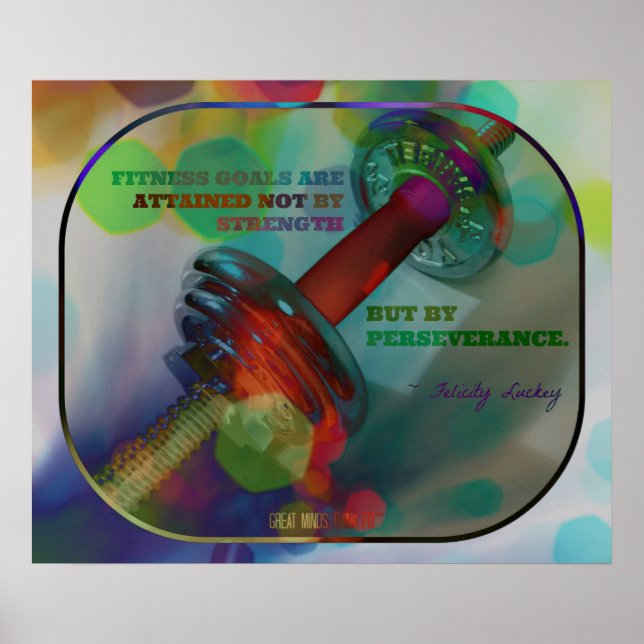 Colorful Gym Poster with Weights 07 (Front)