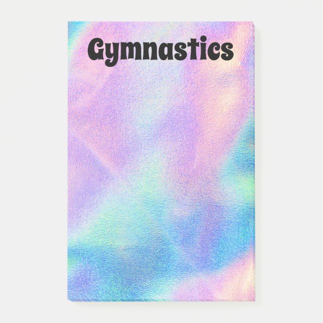 Colorful Gymnastics 4" x 6" Post-It Notes (Front)