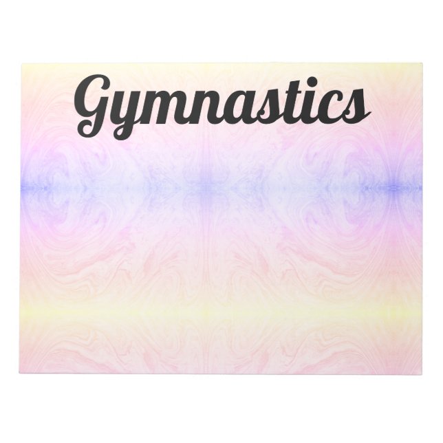Colorful GYMNASTICS Notepad (Front)