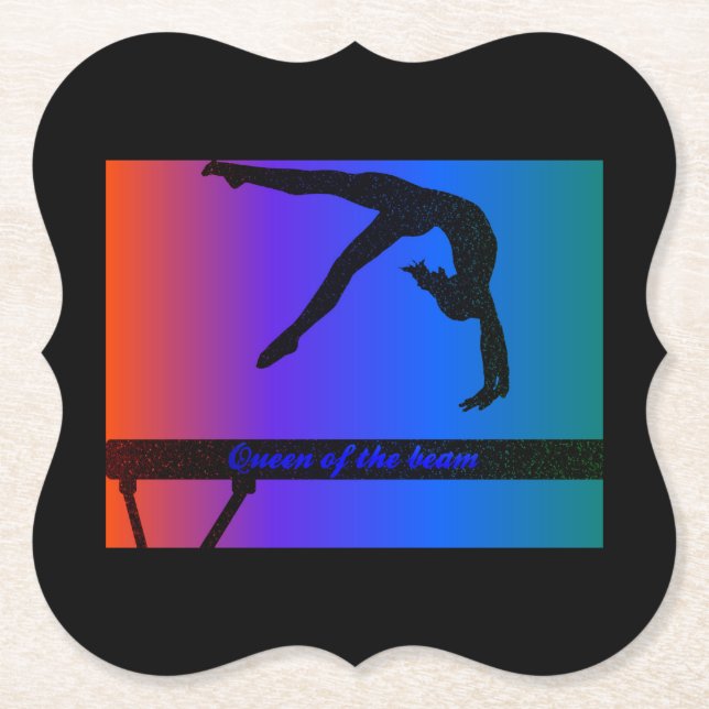 Colorful Gymnastics Paper Coasters (Front)