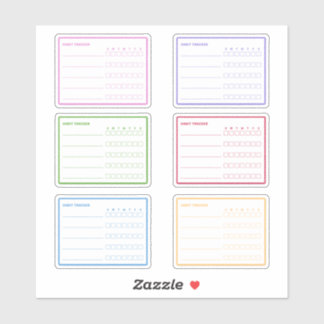 Colorful Habit Tracker Planner Sticker