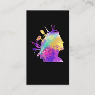 Colorful Hairstyle Women Hair Stylist Hairdresser Business Card