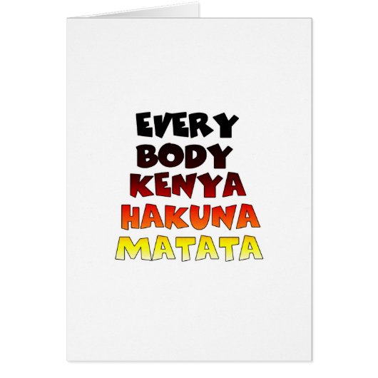 Colorful Hakuna Matata: A Kenyan Celebration (Front)