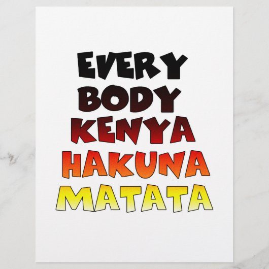 Colorful Hakuna Matata: A Kenyan Celebration (Front)