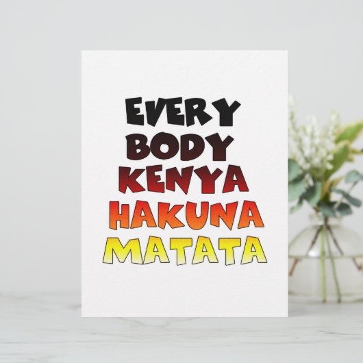 Colorful Hakuna Matata: A Kenyan Celebration (Standing Front)