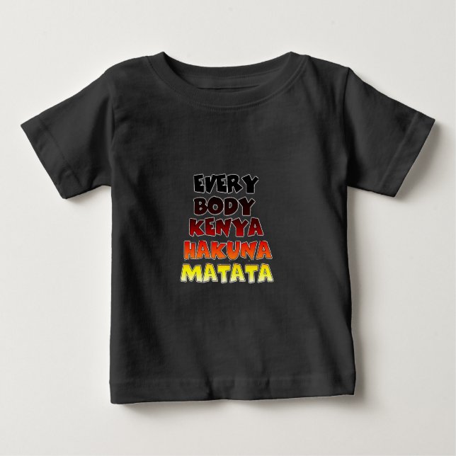Colorful Hakuna Matata: A Kenyan Celebration Baby T-Shirt (Front)