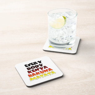Colorful Hakuna Matata: A Kenyan Celebration Drink Coaster