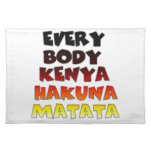 Colorful Hakuna Matata: A Kenyan Celebration Placemat