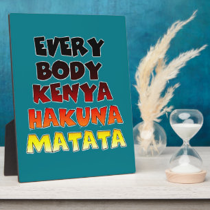 Colorful Hakuna Matata: A Kenyan Celebration Plaque