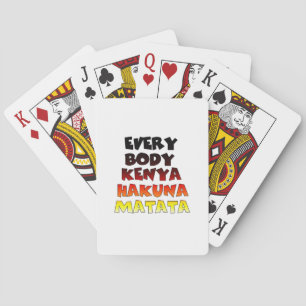 Colorful Hakuna Matata: A Kenyan Celebration Poker Cards