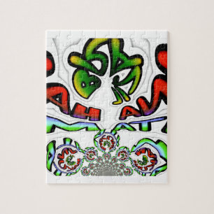 Colorful Hakuna Matata Graffiti Art Print Jigsaw Puzzle