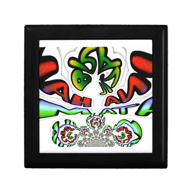 Colorful Hakuna Matata Graffiti Art Print Keepsake Box (Front)