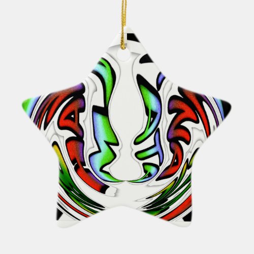 Colorful Hakuna Matata Have a Nice Day Colorful  Ceramic Ornament