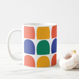 Colorful Half Circle Geometric Coffee Mug