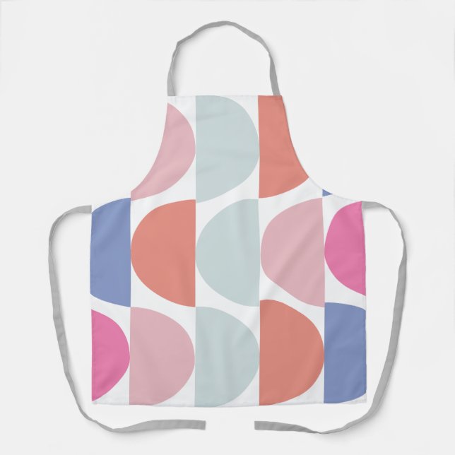 Colorful Half Circle Geometric Pattern  Apron (Front)
