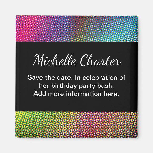 Colorful Halftone Magnet (Front)