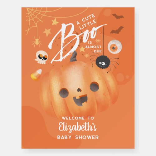 Colorful Halloween Baby Shower Boo Themed Foam Board