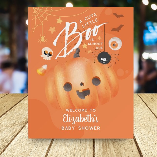 Colorful Halloween Baby Shower Boo Themed Foam Board (Creator Uploaded)