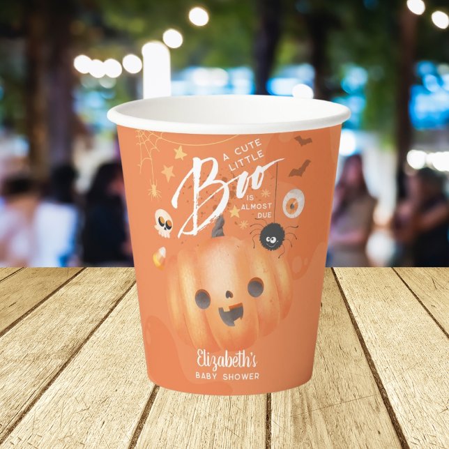 Colorful Halloween Baby Shower Boo Themed Paper Cups (Creator Uploaded)