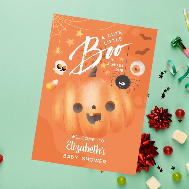 Colorful Halloween Baby Shower Boo Themed Poster (Creator Uploaded)