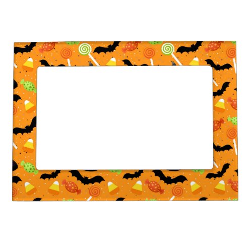 COLORFUL HALLOWEEN CANDY CORN  LOLLIPOPS MAGNETIC FRAME