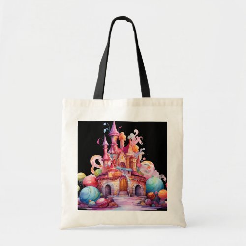 Colorful Halloween Candy House Trick or Treat  Tote Bag