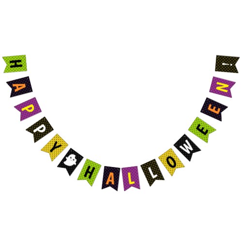 Colorful Halloween Chandelier Patterns Party Bunting Flags