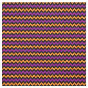 Colorful Halloween Chevron Pattern Fabric