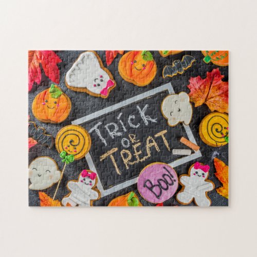 Colorful Halloween Cookies Trick or Treat Fall Jigsaw Puzzle
