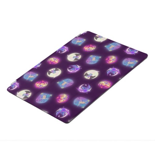 Colorful Halloween Cute Bats Drawing Pattern iPad Pro Cover