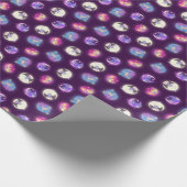 Colorful Halloween Cute Bats Drawing Pattern Wrapping Paper (Corner)