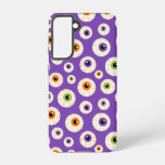 Colorful Halloween Eyeballs Pattern Samsung Galaxy S21 Case