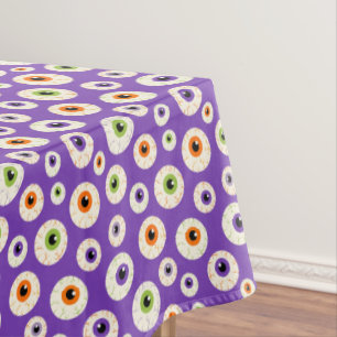 Colorful Halloween Eyeballs Pattern Tablecloth