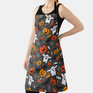 Colorful Halloween pattern Apron