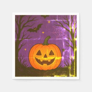 Colorful Halloween Pumpkin Napkins 