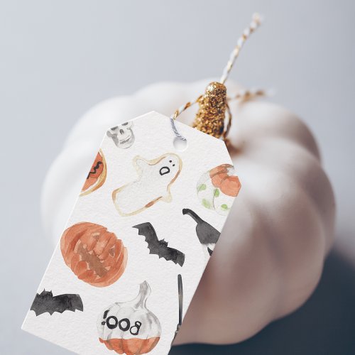Colorful Halloween Scary Pattern  Gift Tags