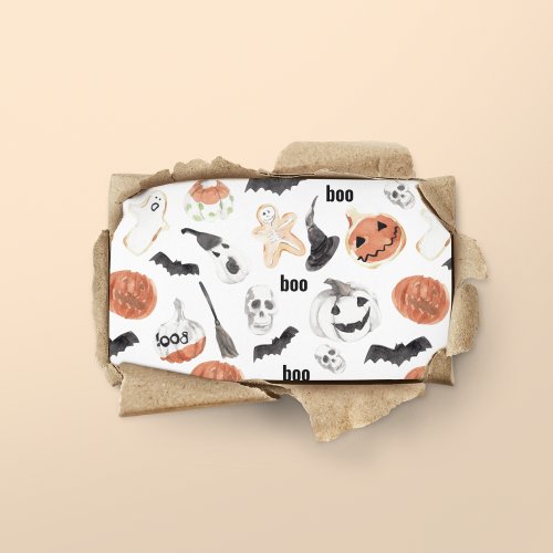 Colorful Halloween Scary Pattern Happy Halloween Business Card