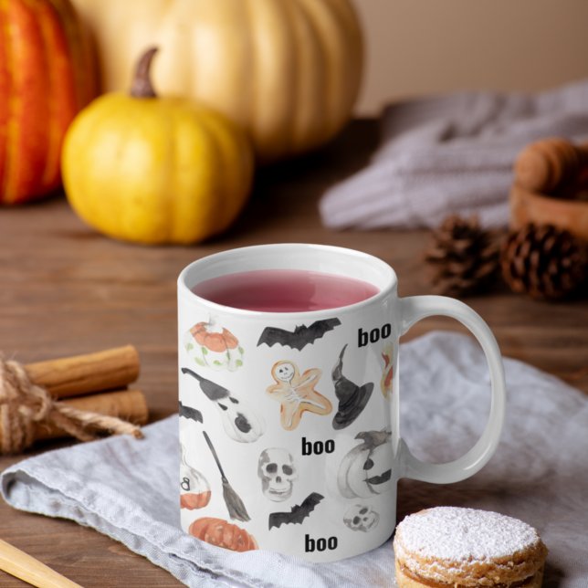 Colorful Halloween Scary Pattern |Happy Halloween Coffee Mug (Creator Uploaded)