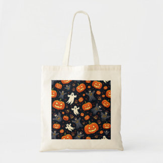 Colorful Halloween Scary Pattern |Happy Halloween  Tote Bag