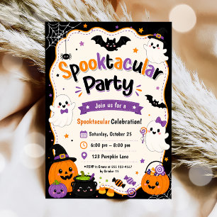 Colorful Halloween Spooktacular Party Invitation