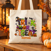 Colorful Halloween Trick or Treat Name