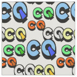 Colorful Ham Radio CQ Fabric